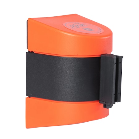 Queue Solutions WallPro 400, Orange, 15' Yellow/Black DANGER-FORKLIFT TRUCKS Belt WP400O-YBDFT150